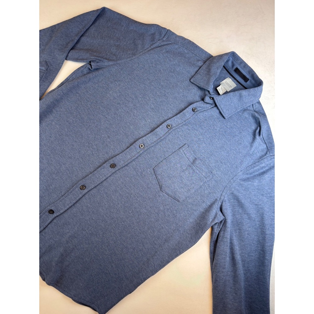 Giasone Men's Large Long Sleeve Button Up Shirt Casual Office Work Blue‎ NWOT